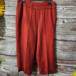 Larry Levine 55% linen capris women's 12 pre-owned
